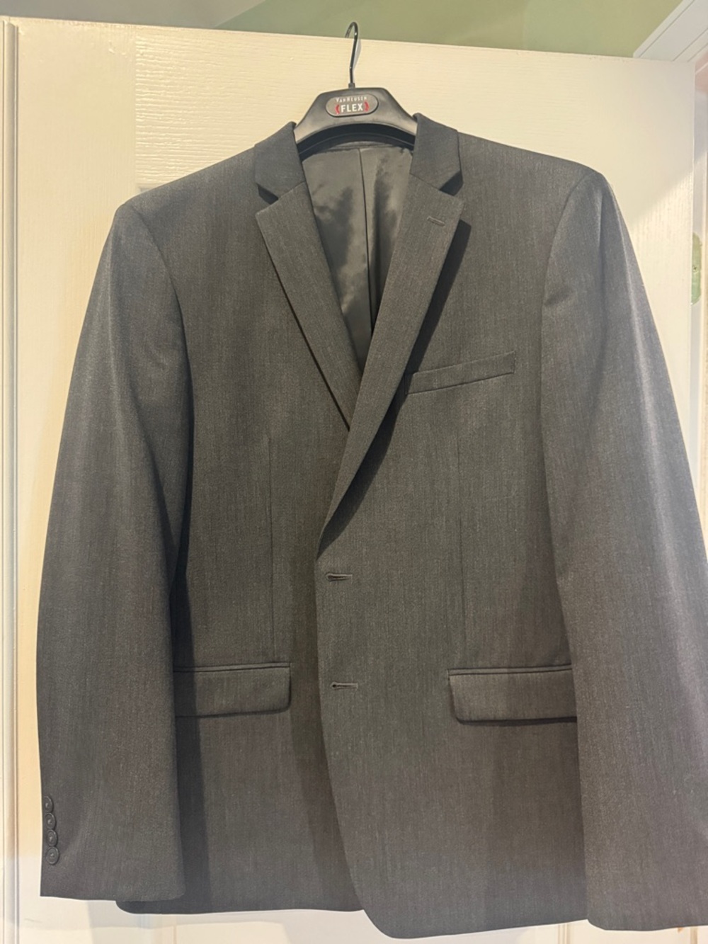 Van Heusen Charcoal Gray Two-Button Suit Jacket